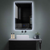 Specchio LED Verticale | Pulsante touch | Luce bianca fredda - Reyze Serie Official Modello 3